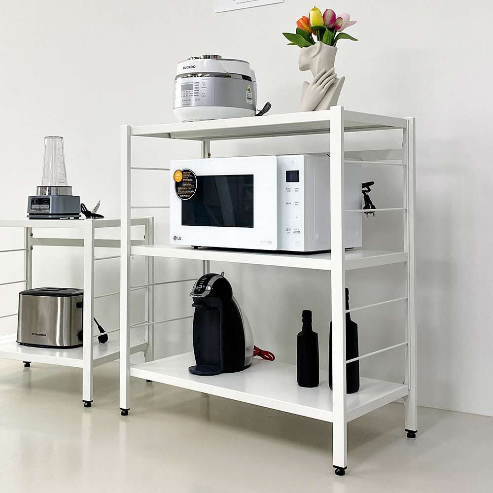 도디랙 전자레인지선반 밥솥 선반 수납장 렌지대 오븐 다이 2단 600400600