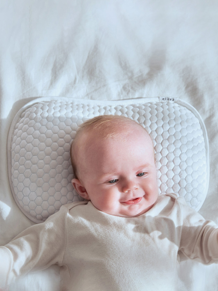 엘라바 슈크림 아기 두상 베개 신생아 짱구 냉감 태열 옆잠 베개