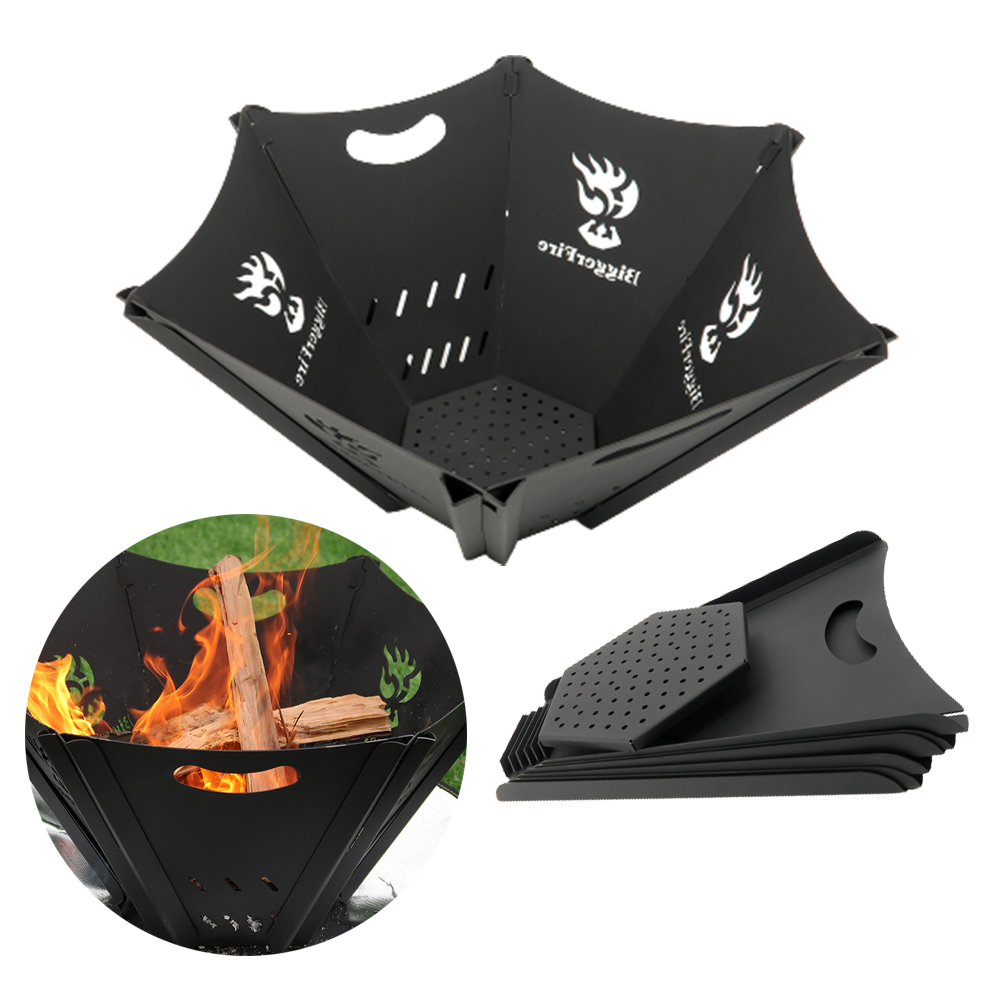 육각형 테이블 화로대 불멍 바베큐 장작 숯 감성 캠핑 화롯대 경량 펜션 멍캠핑 조립 분리형