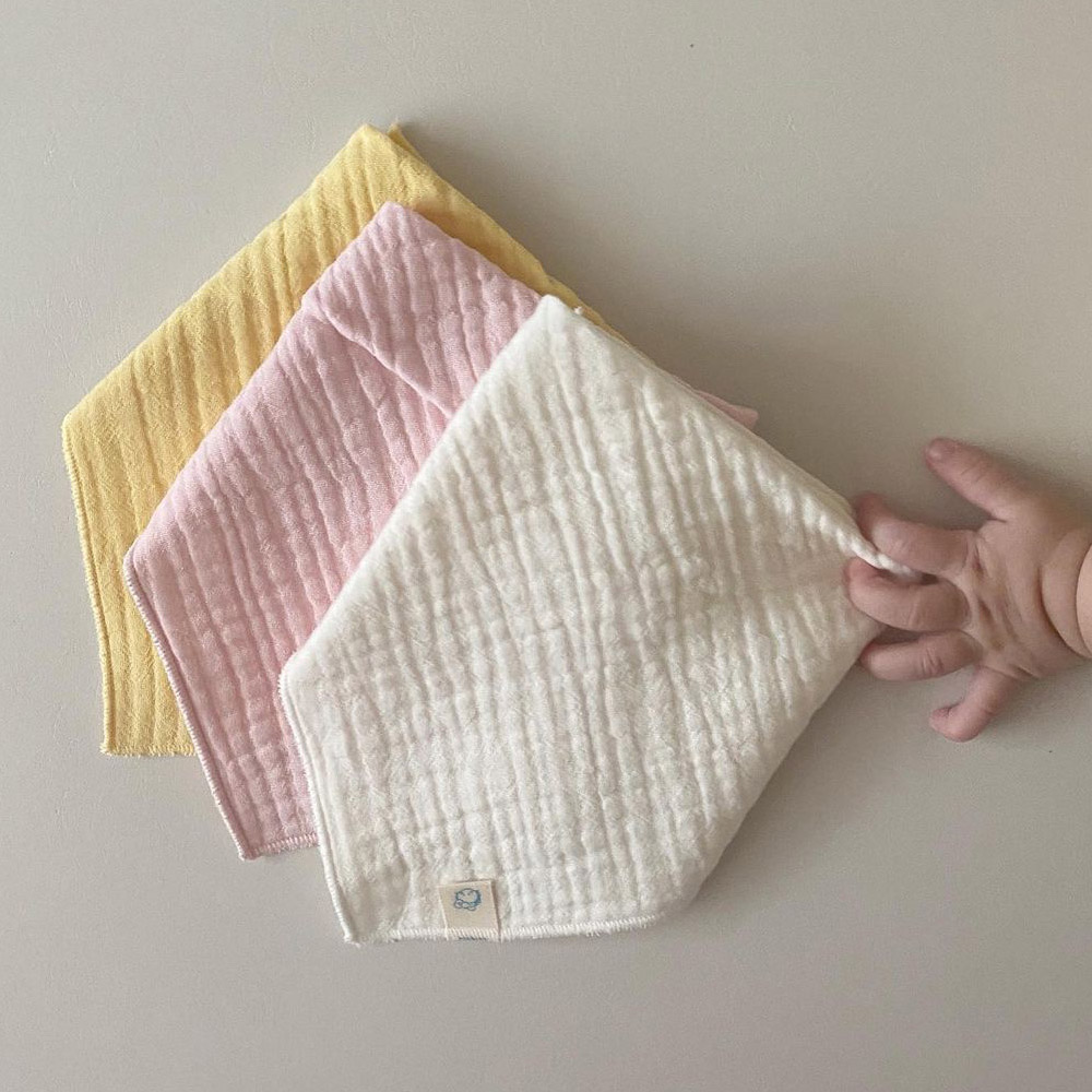 아기 스카프빕 7종세트 부드러운 삼중거즈 아기목수건