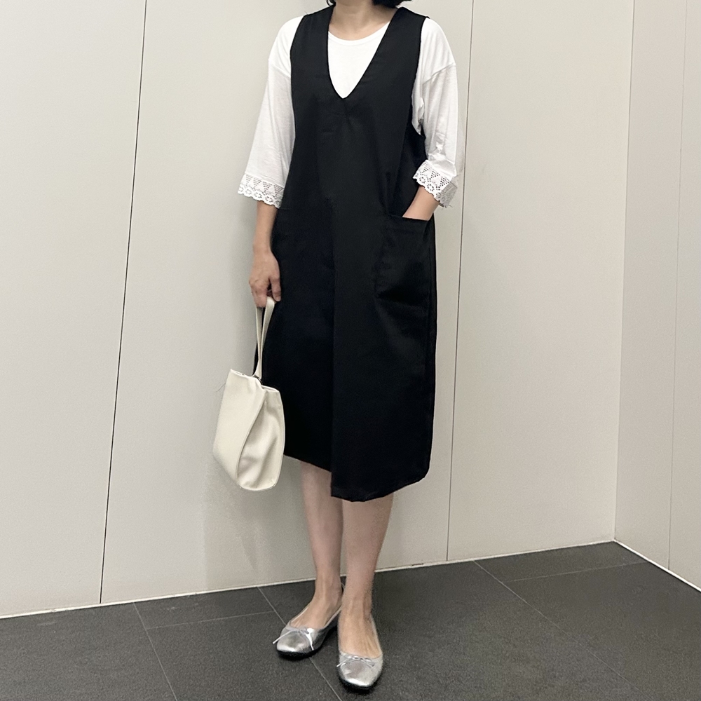 자체제작 빅사이즈 55-88 스판 브이넥 베스트 롱 원피스 뷔스티에 조끼 XL 3XL