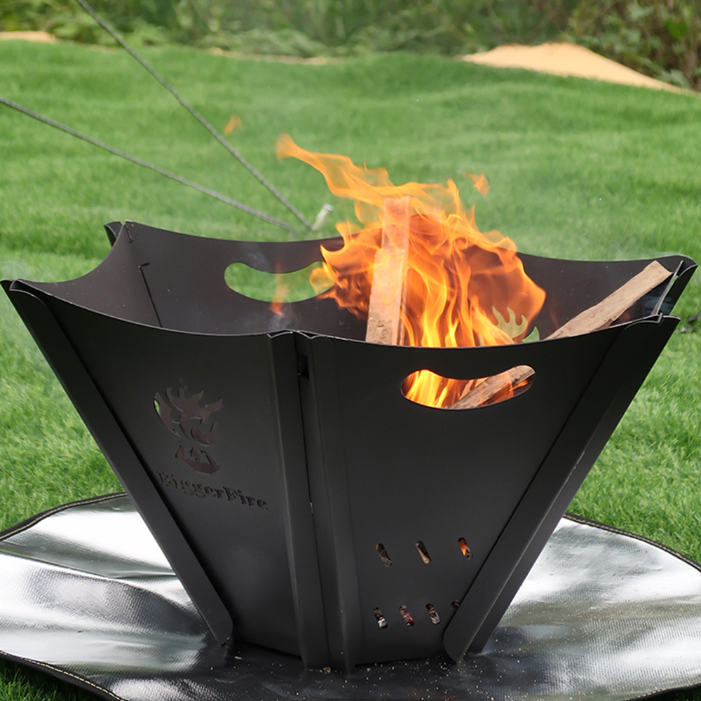 육각형 테이블 화로대 불멍 바베큐 장작 숯 감성 캠핑 화롯대 경량 펜션 멍캠핑 조립 분리형