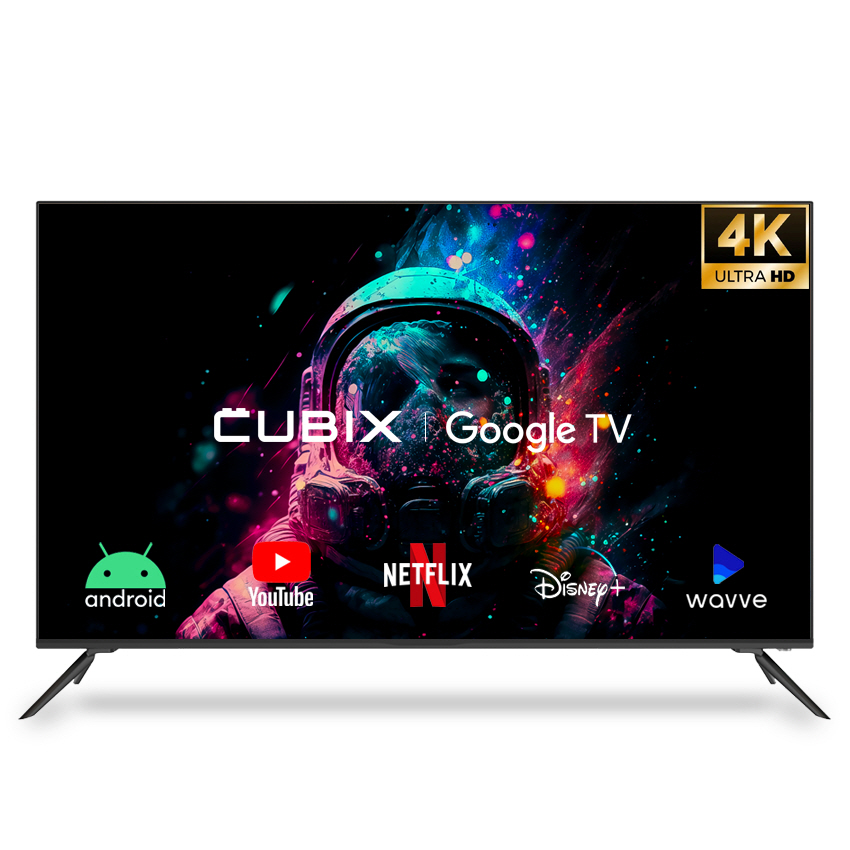 큐빅스 스마트 109cm(43인치) UHD 4K TV LED 구글 안드로이드 GTCBX43UHD-A1