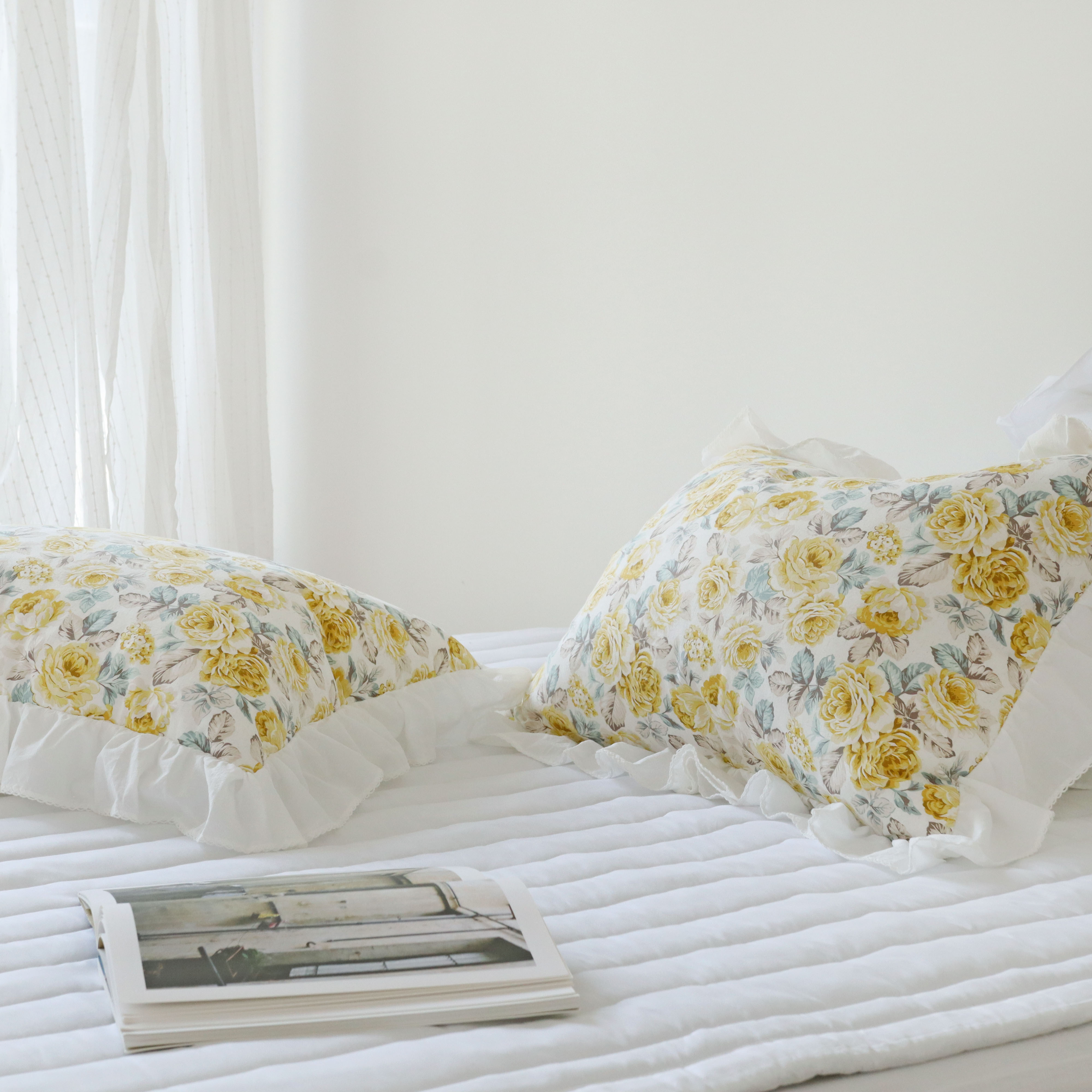 플라워가든 사계절 이불 도톰한 광목 워싱 순면 알러지케어 차렵이불 SS