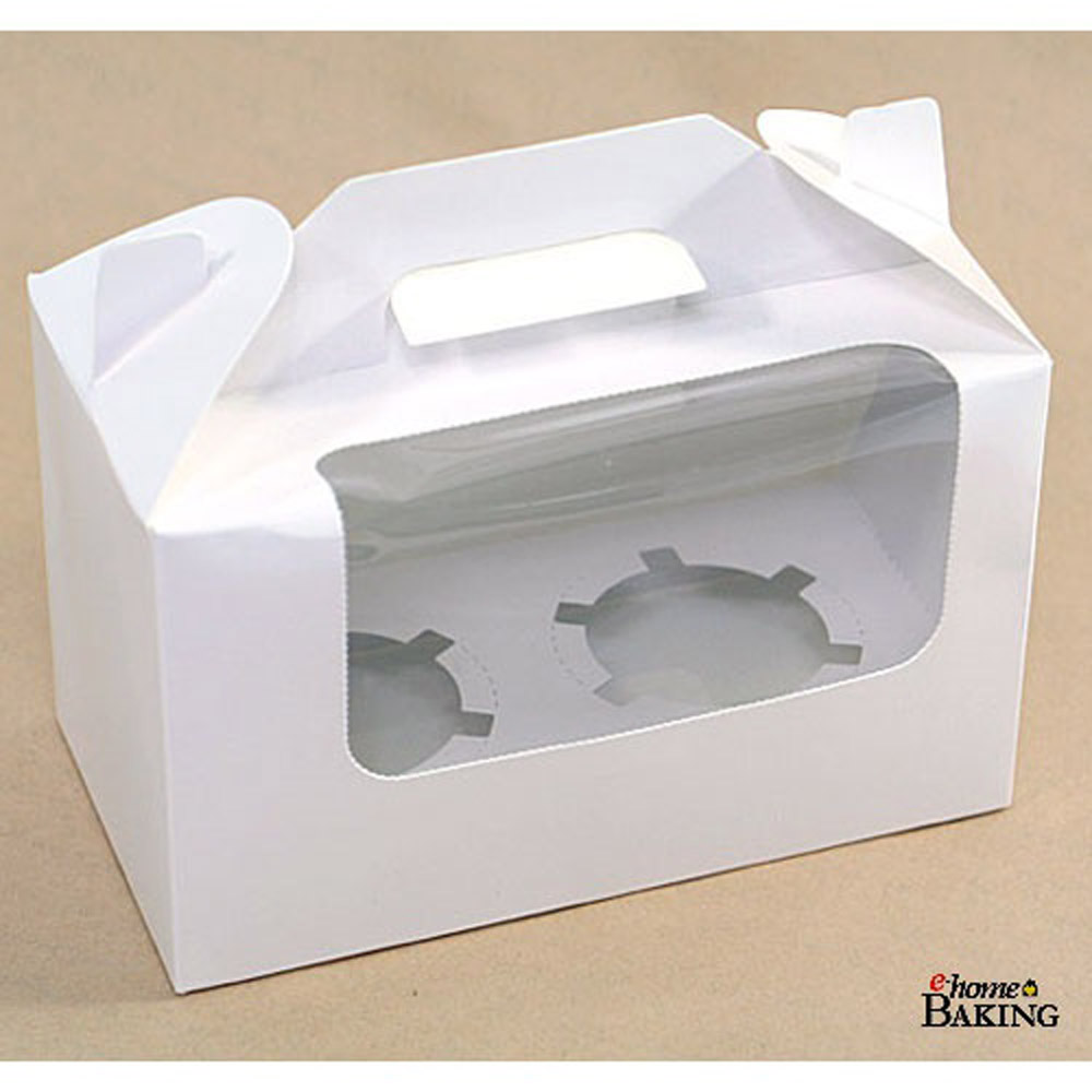 컵케익 머핀2구창박스 컵케이크 디저트 홀더포함 선물 홈베이킹 포장 손잡이박스 석고캔들 제품 이미지