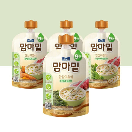 매일유업 맘마밀 안심이유식 녹황채소와 소고기 100g x 10개