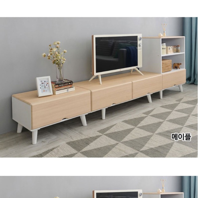 아파트 거실장 TV 진열장 75인치 티비 장 와이드 거실장 다이 - 상세 이미지 5