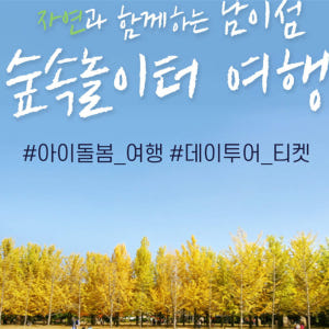 한국 [아이와 따로 또 같이] 자연과 함께하는 춘천 남이섬 투어 솔직 후기 | 실사용자 리뷰 분석 - 상품 이미지 1