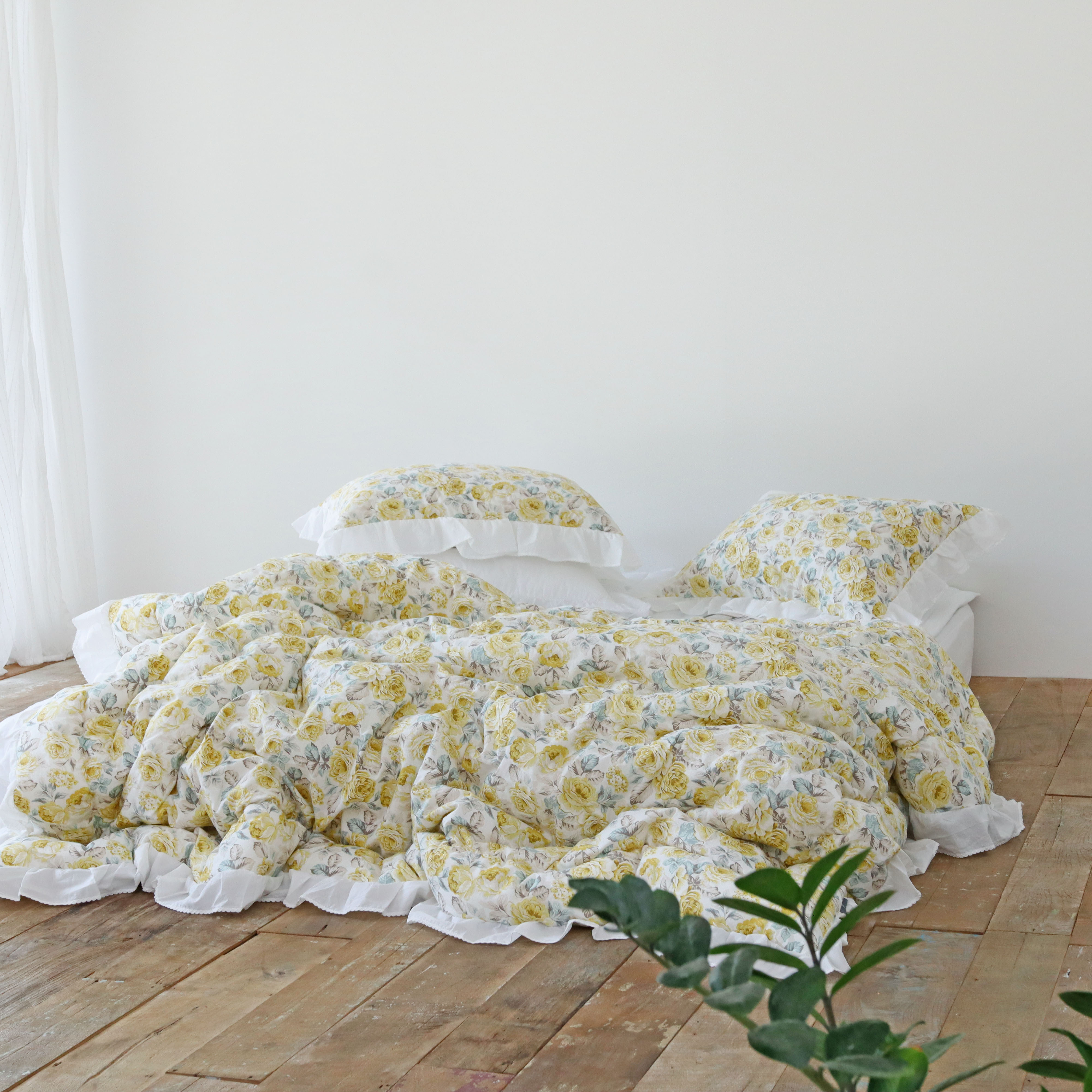 플라워가든 사계절 이불 도톰한 광목 워싱 순면 알러지케어 차렵이불 SS