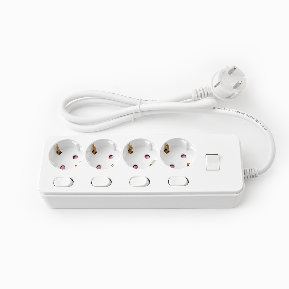 아이정 더좋은 디자인 국산 16A 멀티탭 멀티콘센트 개별 4구 1M