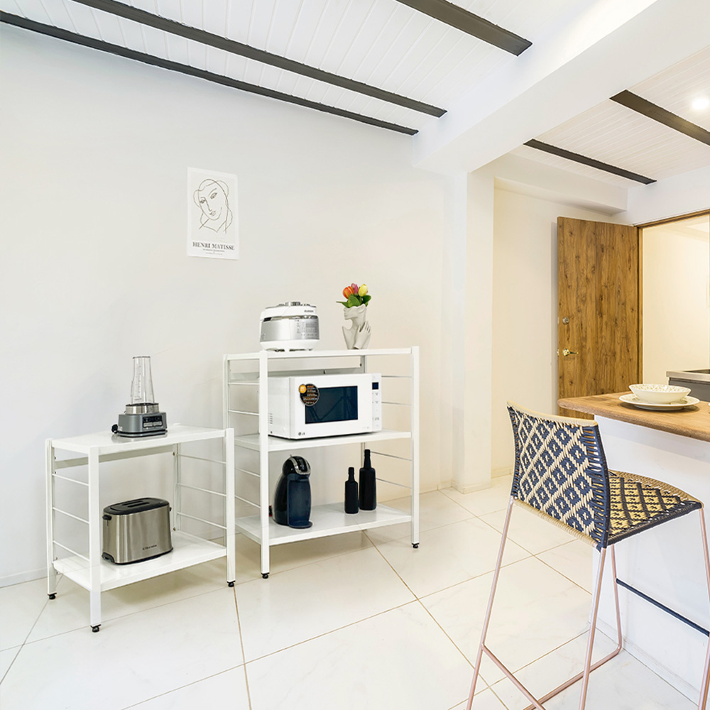 도디랙 전자레인지선반 밥솥 선반 수납장 렌지대 오븐 다이 2단 600400600