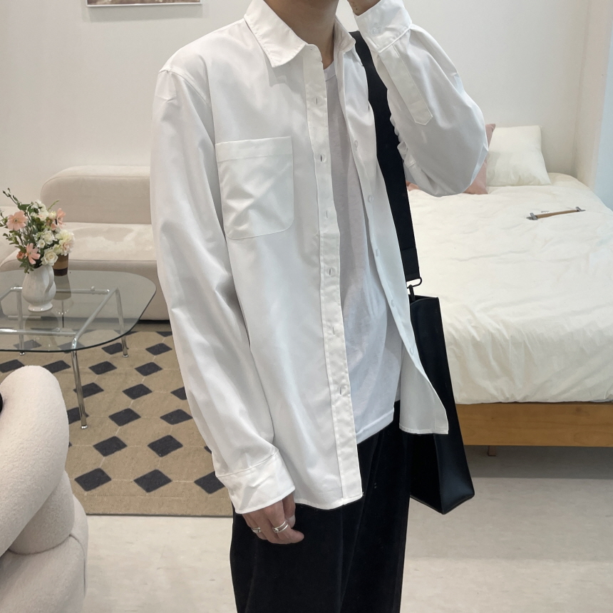 구김없는셔츠 남자하늘색셔츠 링클프리셔츠 이미지 3