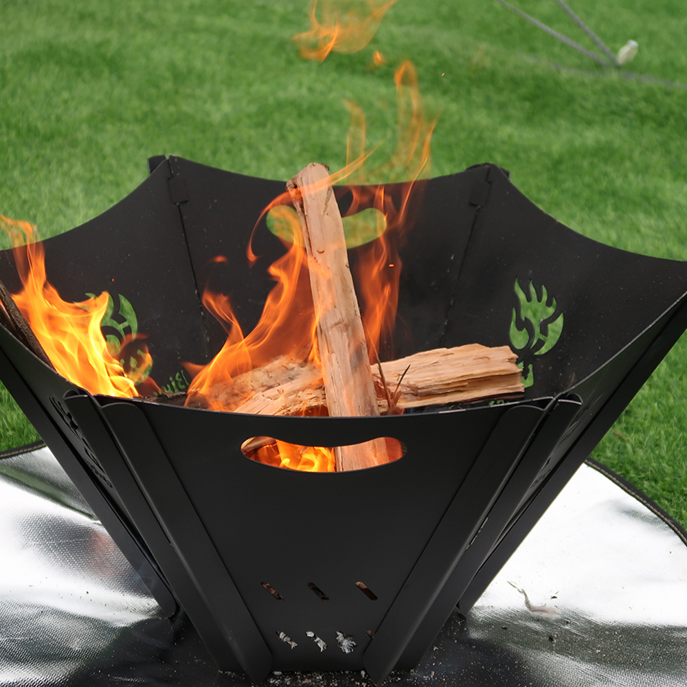 육각 장작 불멍 숯 바베큐 캠핑 육각형테이블 화로대 접이식 조립식 야외 그릴 멍캠핑 경량 화롯대