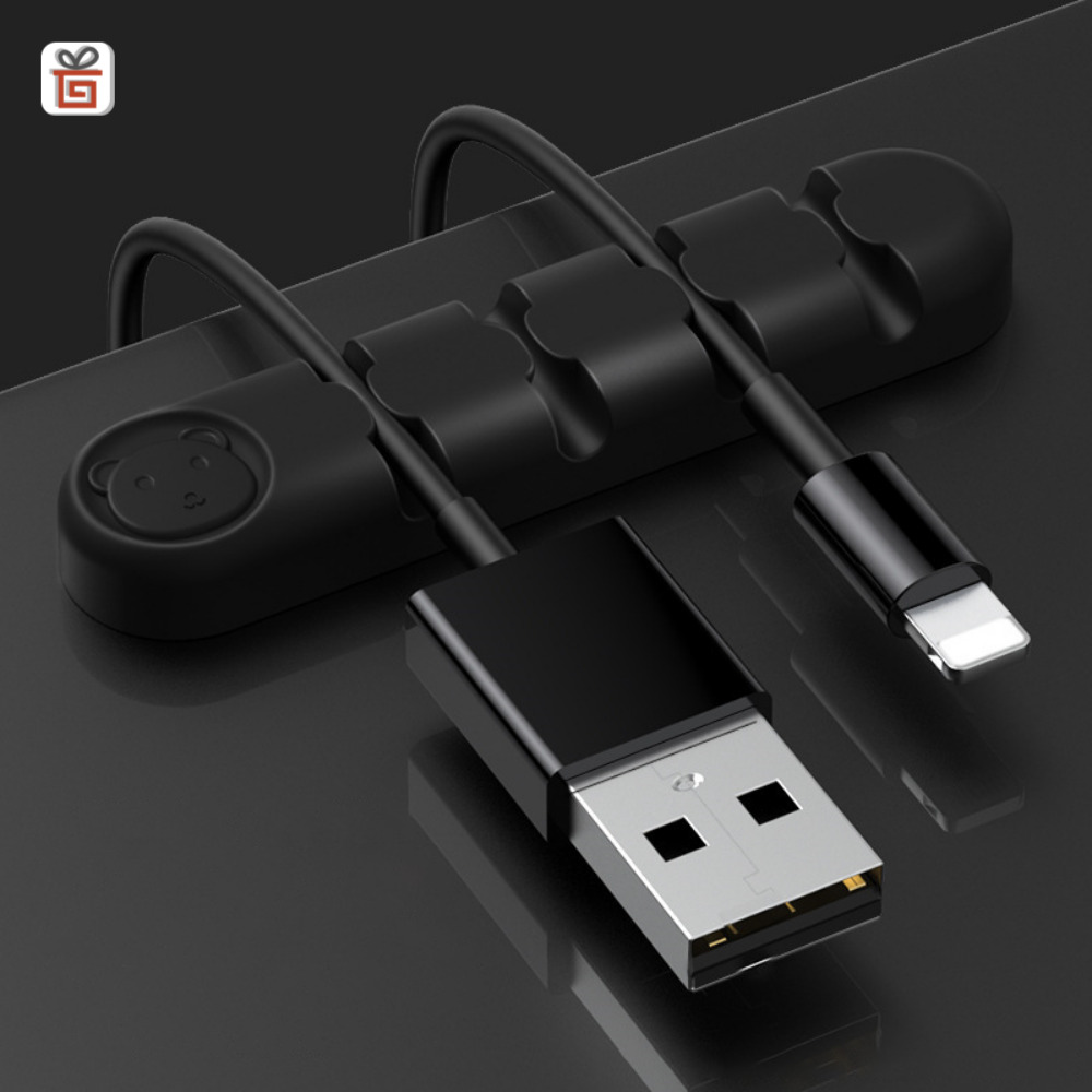 선 정리 케이블 홀더 책상 충전기 충전 컴퓨터 고정 선 전선 정리 4홀