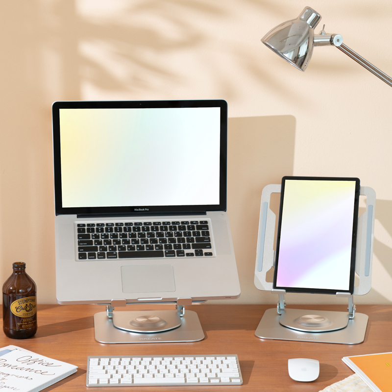 크리에이트 360도 회전 알루미늄 노트북 맥북 거치대 T5