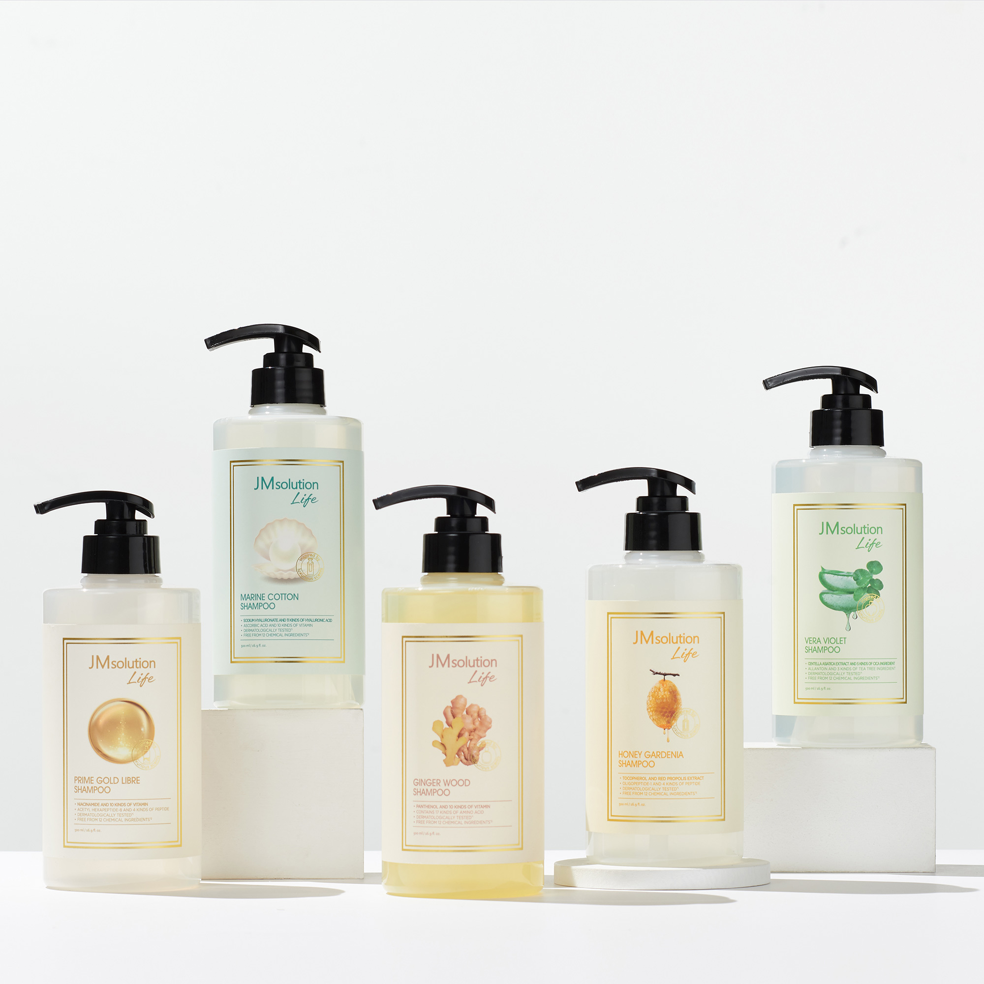 1+1 JM솔루션 라이프 퍼퓸 약산성 헤어 샴푸 500ml 5종 - 상품 이미지