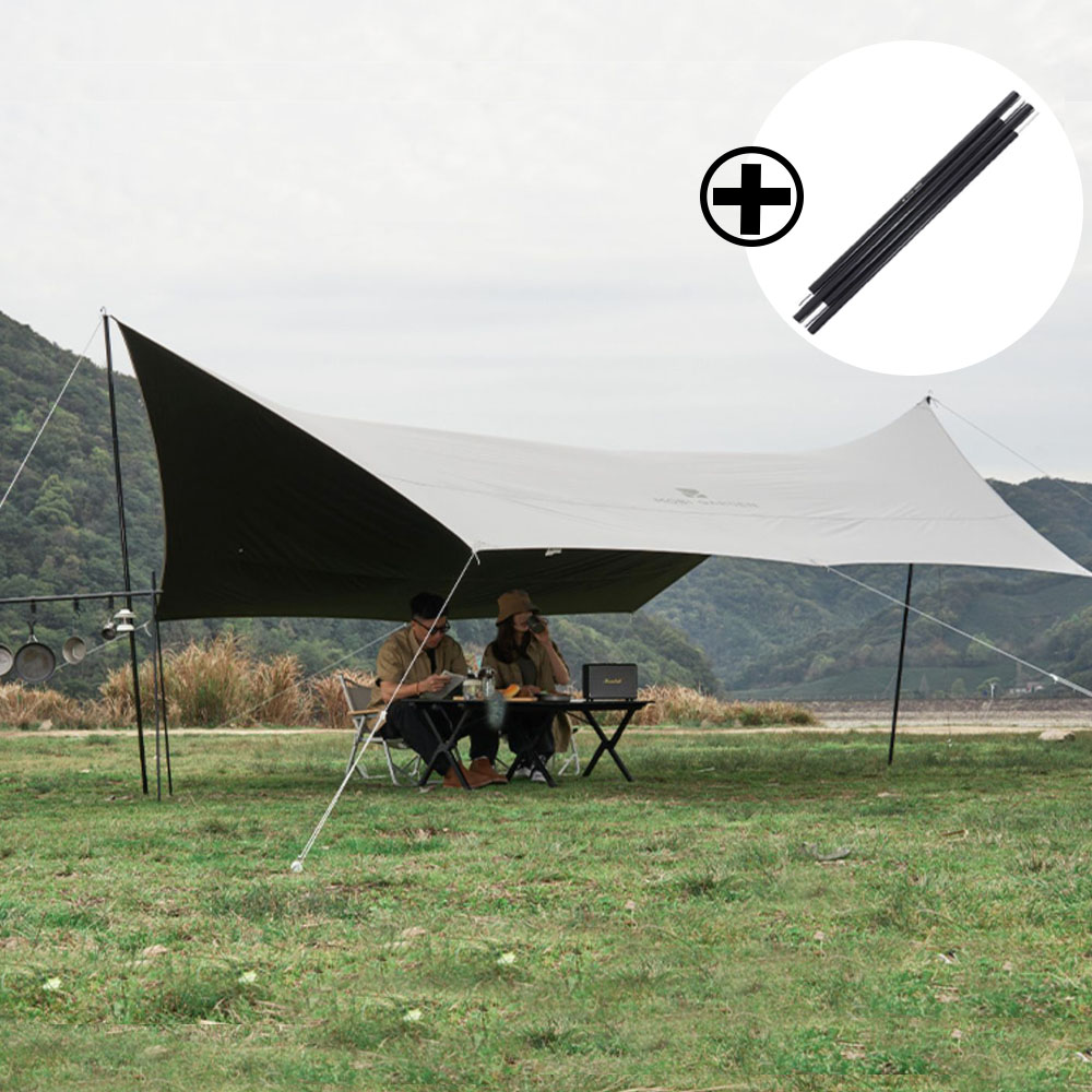 모비가든 블랙코팅 대형 타프 세트 캠핑 핵사 그늘막 440