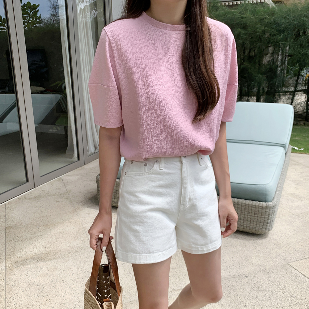 여름블라우스 루즈핏블라우스 시어서커블라우스 퍼프소매블라우스 링클프리블라우스