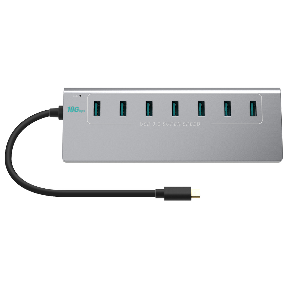 넥스트유 C타입 USB3.0 GEN2 10G 7포트 유전원 USB허브 3370TC-10G - 상품 이미지