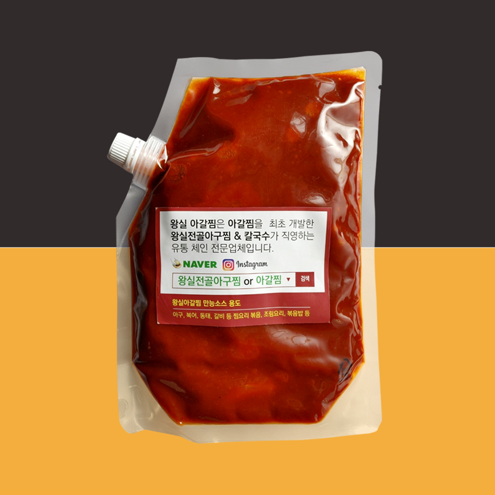 왕실만능소스 아구찜 양념 갈비찜 생선조림 두루치기 낙지볶음 만능 양념장 1000g 대용량 - 상품 이미지