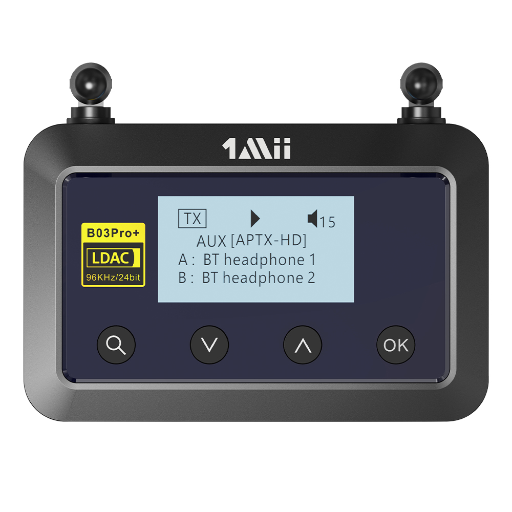 원미 LCD 장거리 블루투스 오디오 송수신기 DAC 허브, 1Mii B03Pro+ 이미지 2