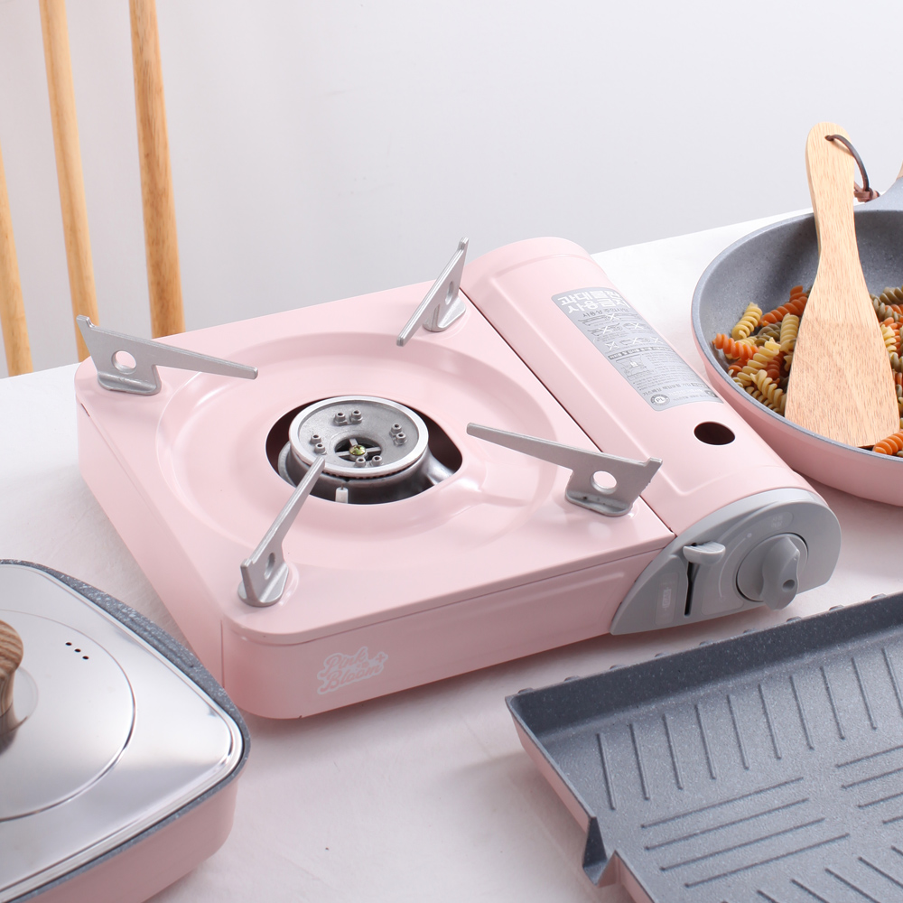 국산 고화력 휴대용가스렌지 가스버너 핑크블룸플러스