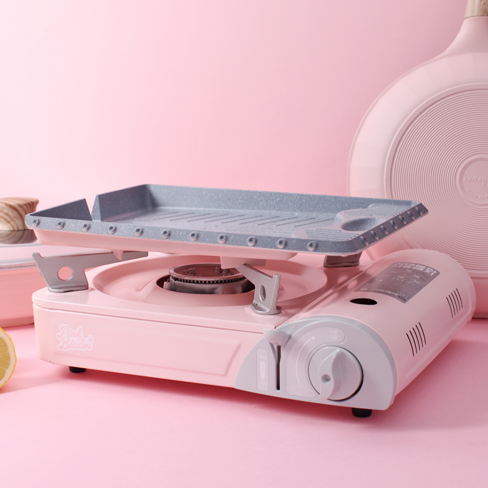 국산 고화력 휴대용가스렌지 가스버너 핑크블룸플러스