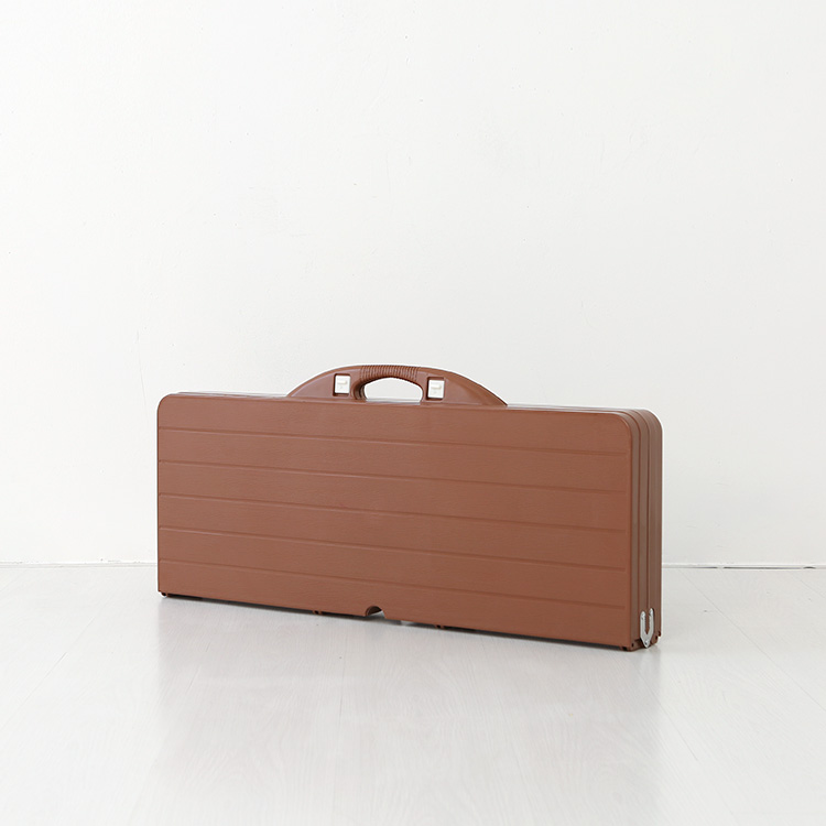 캠폴 야외 접이식테이블 4인세트 의자일체형 1320x855x660mm, 브라운 0435.4055