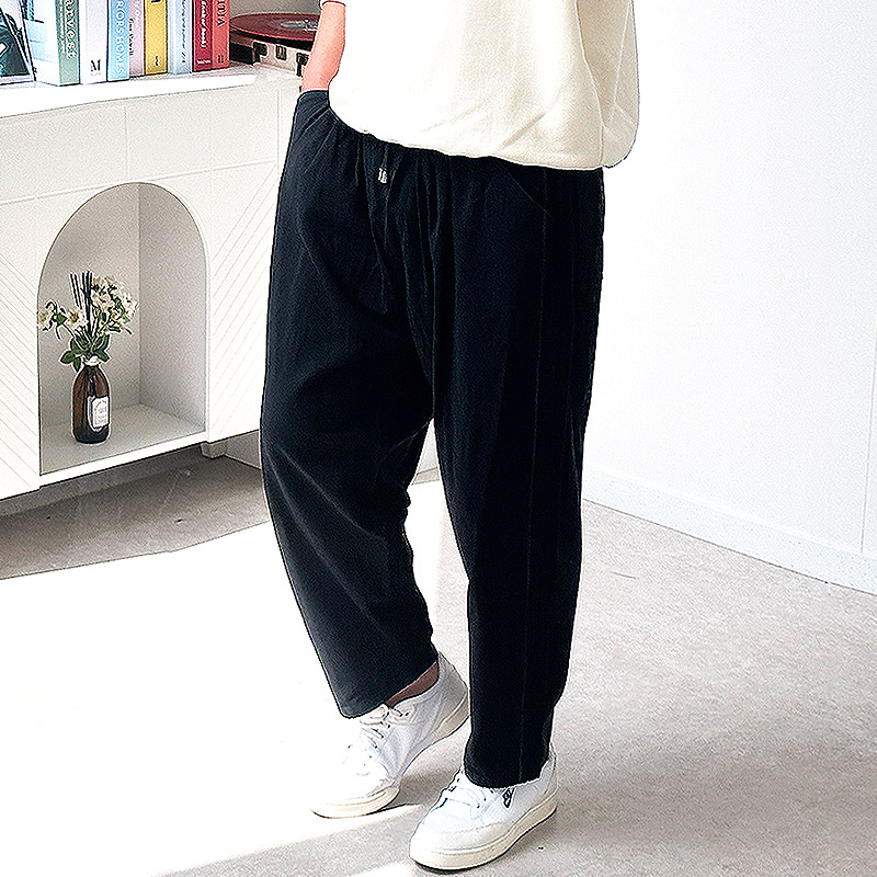 남자 항아리 벌룬 밴딩 팬츠 배기 루즈핏 바지 - 상세 이미지 3