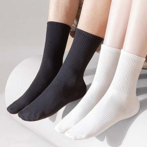 에멜강스 남자양말 중목 5켤레 두꺼운 면 검정 흰 장목 발목 양말 솔직 후기 | 실사용자 리뷰 분석 - 상품 이미지 2