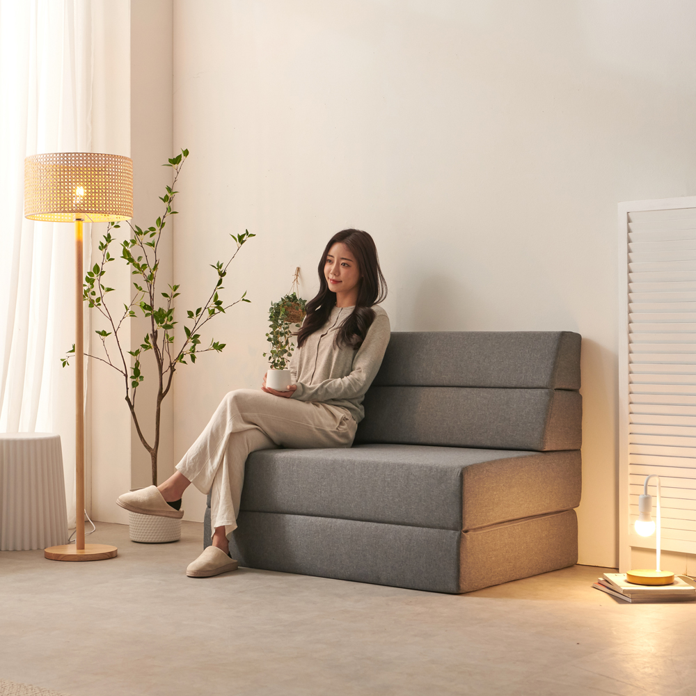 서광퍼니처 국내최초 엘르 4단 독립스프링 접이식 매트리스 소파베드 침대 슈퍼싱글 SS