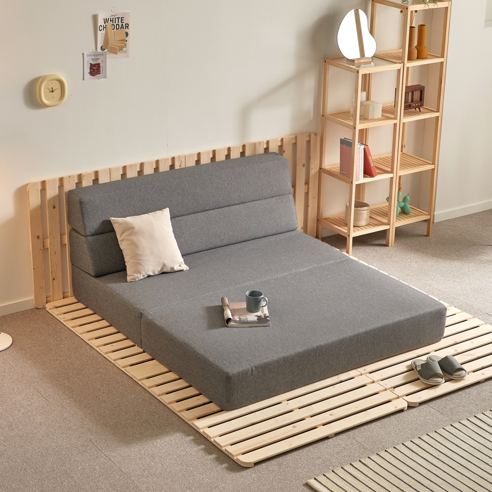 서광퍼니처 국내최초 엘르 3단 독립스프링 소파베드 접이식 침대 매트리스 슈퍼싱글 SS