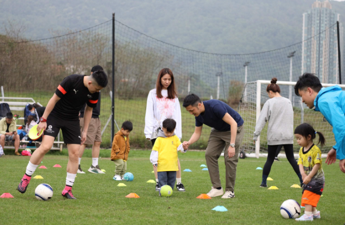 축구 강습 모습