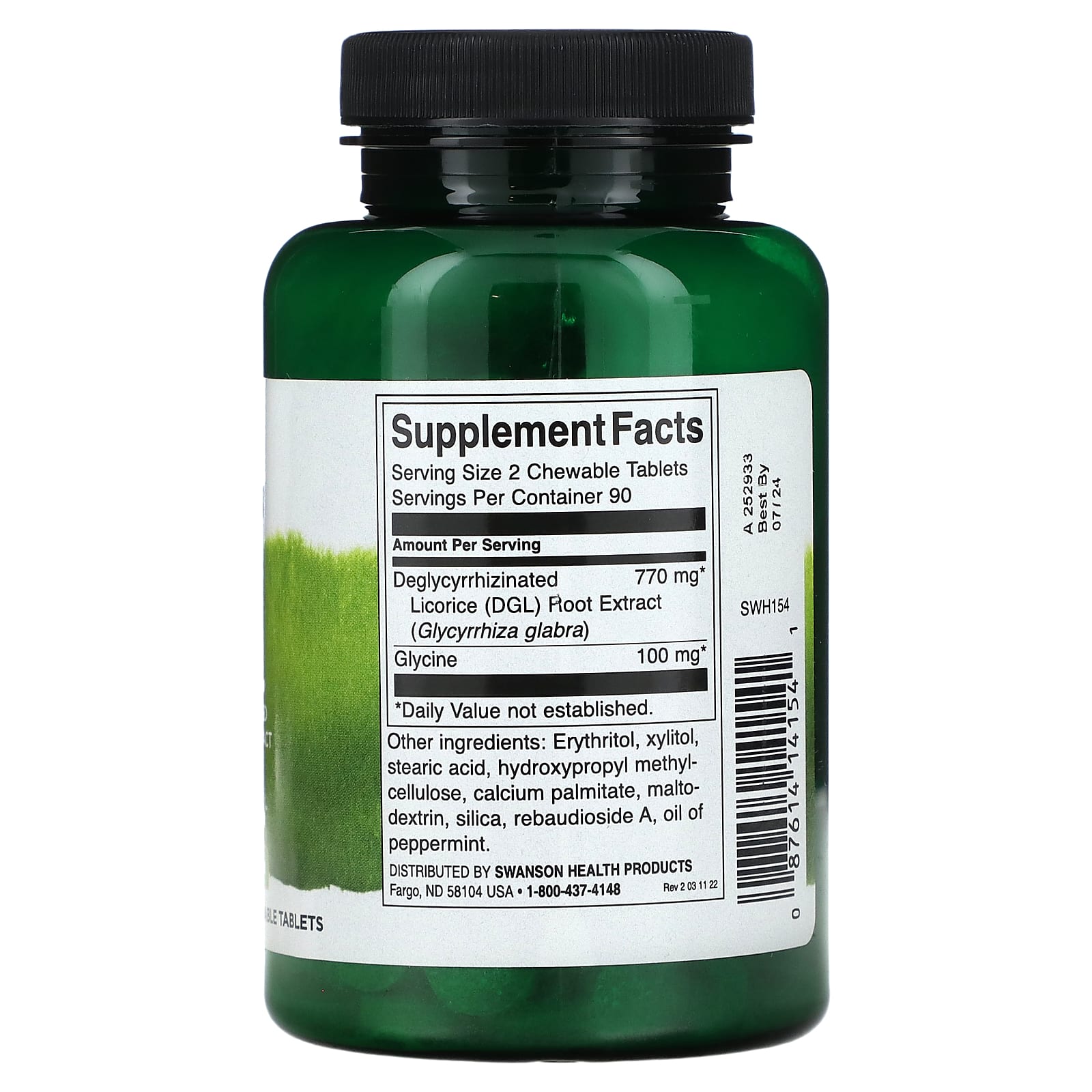 스완슨 DGL 385mg 180 츄어블정 - 상세 이미지 2