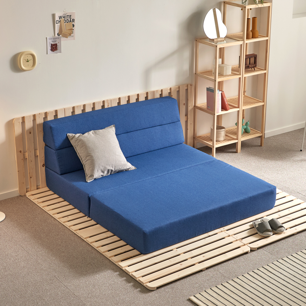 서광퍼니처 국내최초 엘르 3단 독립스프링 소파베드 접이식 침대 매트리스 슈퍼싱글 SS