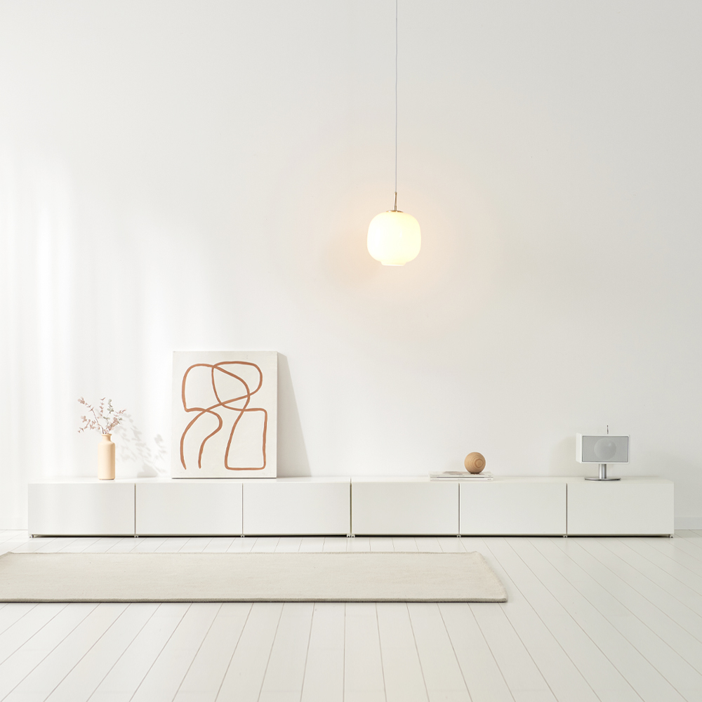 조은 거실장 1800 화이트 낮은 티비다이 tv장 장식장