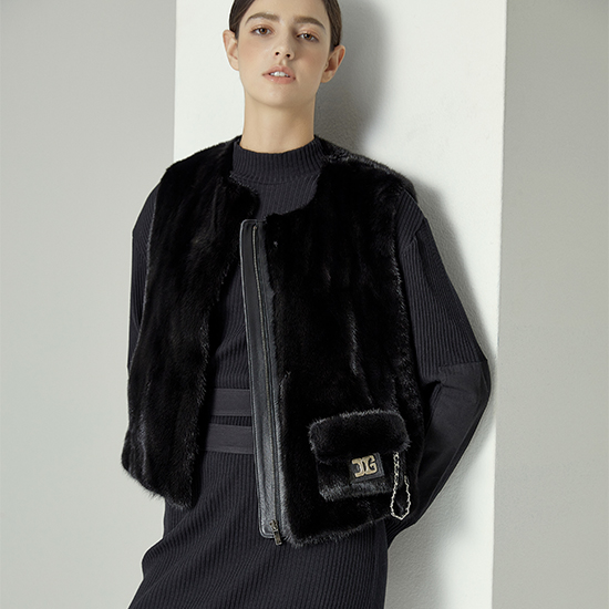 [로보] 포켓 탈부착 밍크 베스트 FUR23B809-4 이미지 4
