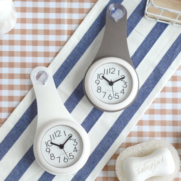 로에드 젤리 무소음 방수 욕실 주방 화장실 시계