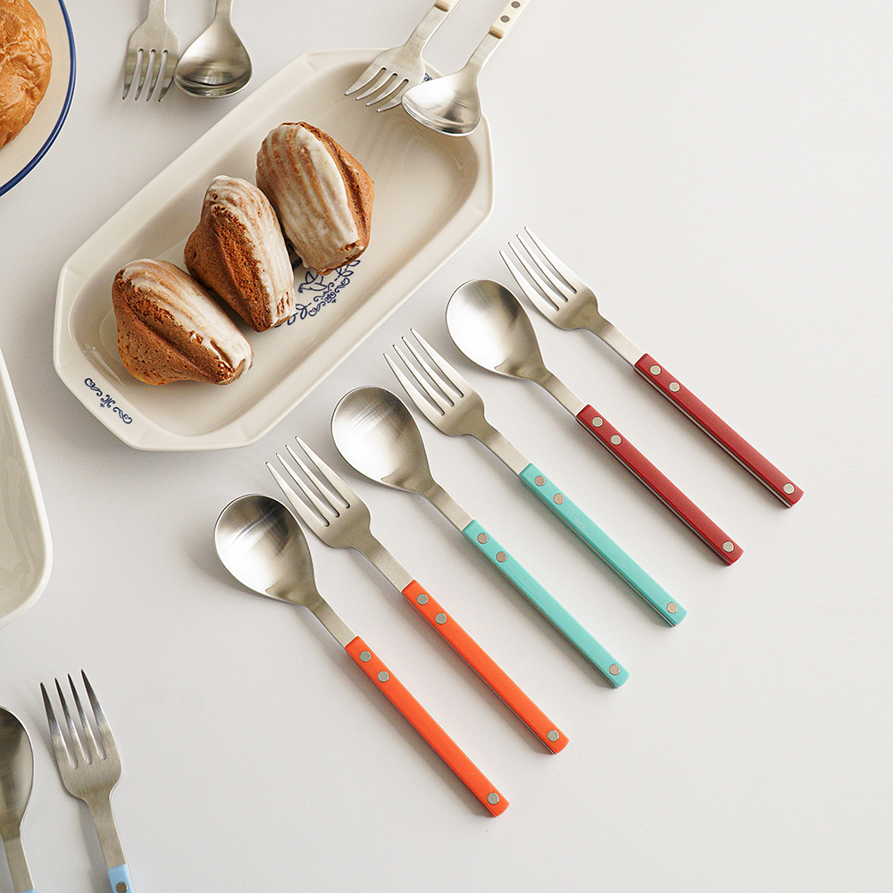 프렌치봉봉 국산 카페 빵 디저트 샐러드 포크 스푼 세트