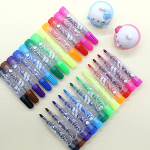 몰랑이 수성 사인펜 12색 문구 초등학생 어린이집 색칠 미술놀이 답례품 ... 실사용 후기 | 효과 있을까? - 상품 이미지 2