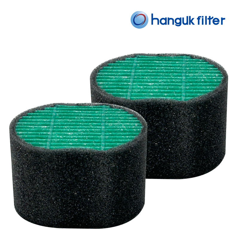 [호환] 한국필터 엘지 미니 공기청정기 필터 퓨리케어 원형 리필용 2개세트 휴대용 (PFDMNB01)