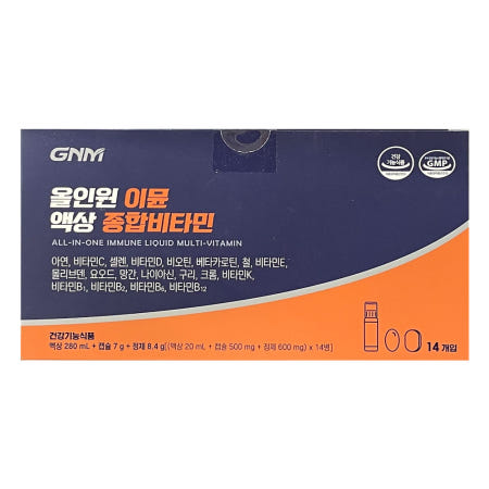 GNM자연의품격 올인원 이뮨 액상 종합비타민 20ml x 14개입 + 500mg x 14캡슐 + 600mg x 14정