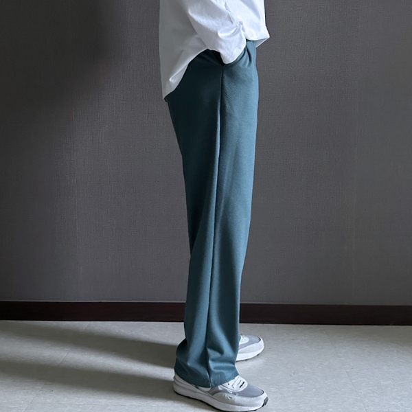 1+1 남자 로렌조 봄 가을 링클프리 면 와이드 트레이닝팬츠 이미지 3