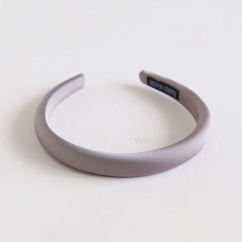 새틴머리띠 볼륨 무지 헤어밴드 얇은 심플 베이직 악세사리 - 상세 이미지 3