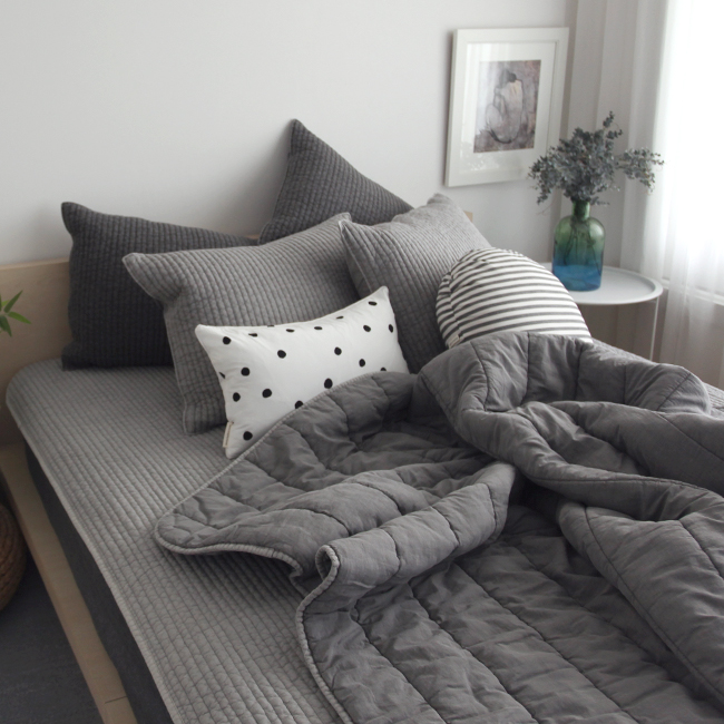 소프트 피그먼트 줄누빔 패드 아이방 순면 사계절패드