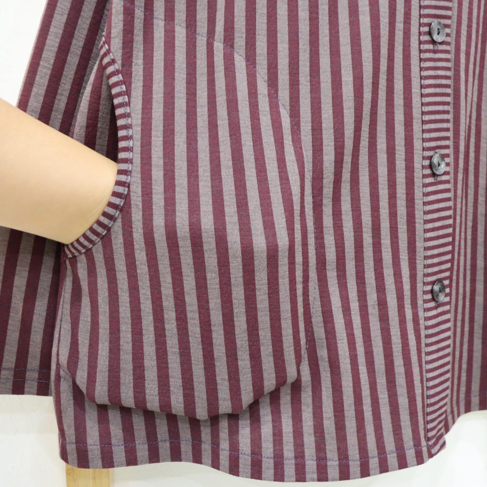 할머니옷 가을 줄카라셔츠 스판단추남방 70대80대90대 엄마옷 칠순팔순생신선물 요양원 이미지 4