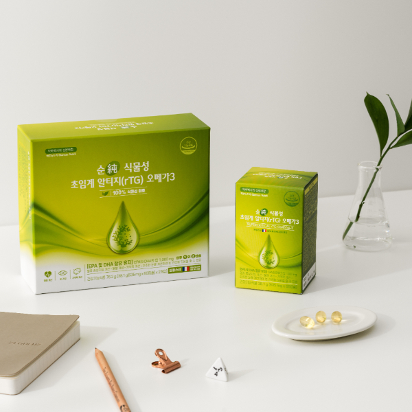 바른뉴트리 순 식물성 초임계 알티지 오메가3 1000 임산부 DHA 60캡슐, 1개