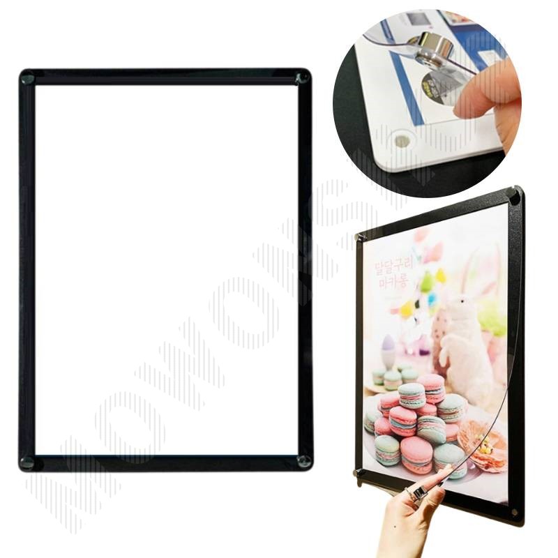 아크릴 다보액자 개폐형 A3 사이즈 자석 액자 BK 세로