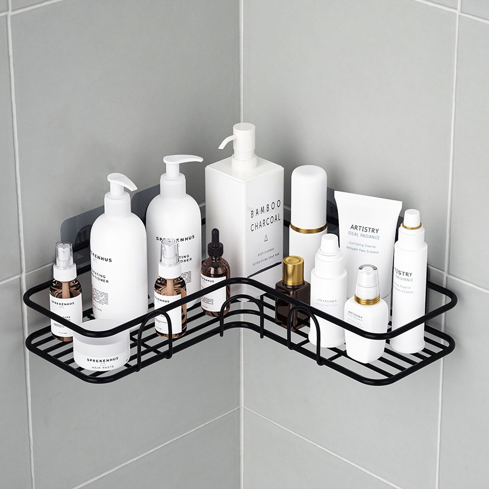 무타공 1분설치 욕실선반 접착식 화장실코너선반 세면대선반 제품 이미지