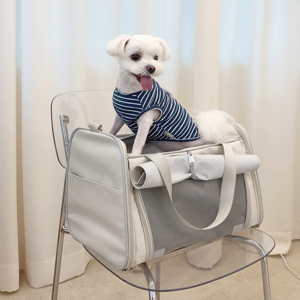 펫케어 스위트백 폴딩 위로열림 이동장 고양이 강아지 이동가방 - 상세 이미지 2